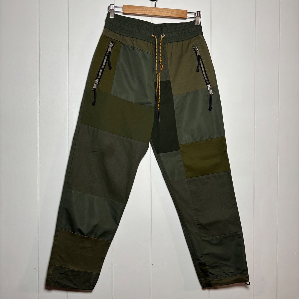 Diesel P-HOR Patchwork Utility Pants Mens Small Green Gorpcore Cargo Trousers